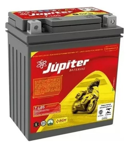 Bateria Moto Jupiter 7lbs Selada Cb 300 Falcon Twister