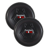 Kit 2 Subwoofer Bomber B-one 10 Pol 200w Rms Bobina Simples Cor Preto