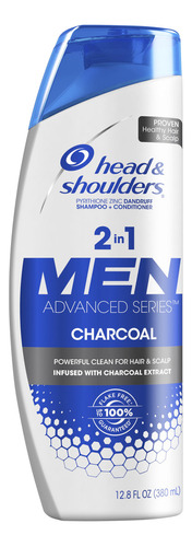  Champú Anticaspa Head & Shoulders Men 2 En 1, Carbón, 12.8 F