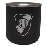 Mate Térmico Mate   Negro Con Diseño River Plate