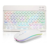 Teclado Mouse Bluetooth Para Pc Note iPad Tablet Tab Led Rgb