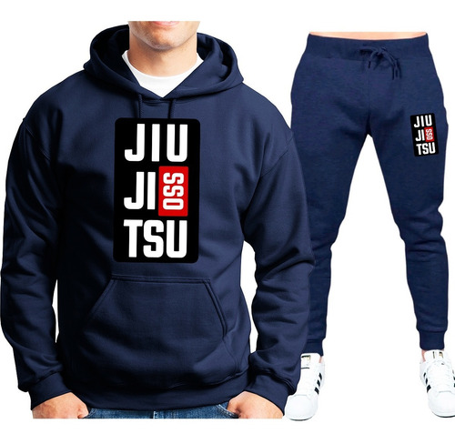 Conjunto Kit Jiu Jitsu Moletom E Calça Flanelado