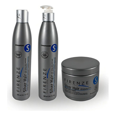 Kit Shampoo+acondicionador+tratamiento Silver Firenze | Meses sin interés