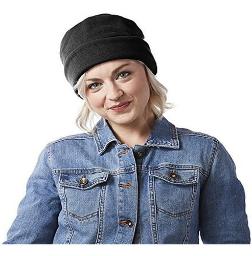 Screamer Gorro Enrollable Forro Polar Mujer, Negro, Talla