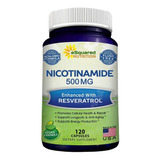 Nicotinamida Ribosica 500mg X120caps Resveratrol-nad+booster