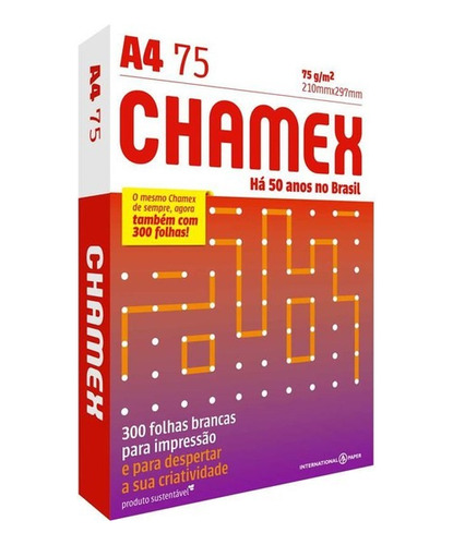 Kit Com 2 Pacotes De Papel A4 Chamex Com 300 Folhas