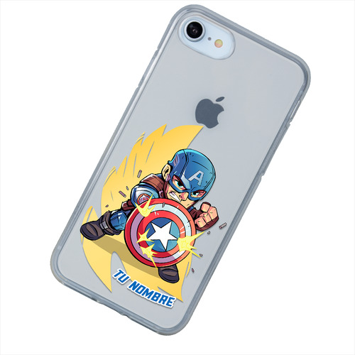 Funda Para iPhone Capitán América Marvel Personalizada