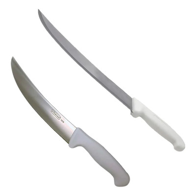 Cuchillo Profesional Carnicero 10 Y 12 PuLG Acero Inoxidable Blanco