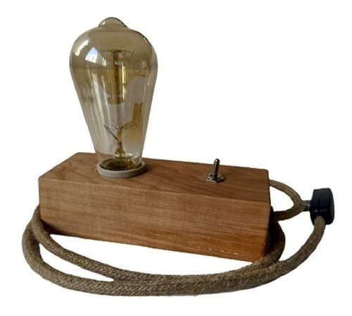 Velador Vintage Estilo Industrial Edison (sin Lamp) C. Yute