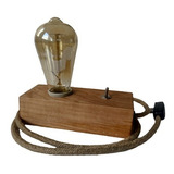 Velador Vintage Estilo Industrial Edison (sin Lamp) C. Yute