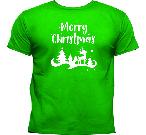 Camisetas Navideñas Merry Christmas V Navidad Adultos Niños 