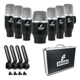 Kit De Microfones Dinâmicos Para Bateria Arcano Am-dd7 C/ Maleta