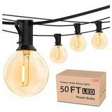 Led Guirnalda De Luces 25+2 Focos De Exterior Vintage 15m