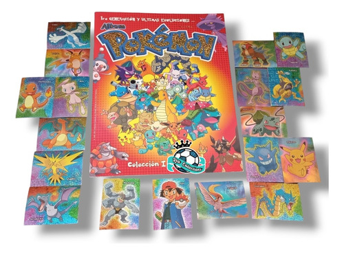 Álbum Pokemon 1ra Generación + Set Completo Estampas A Pegar