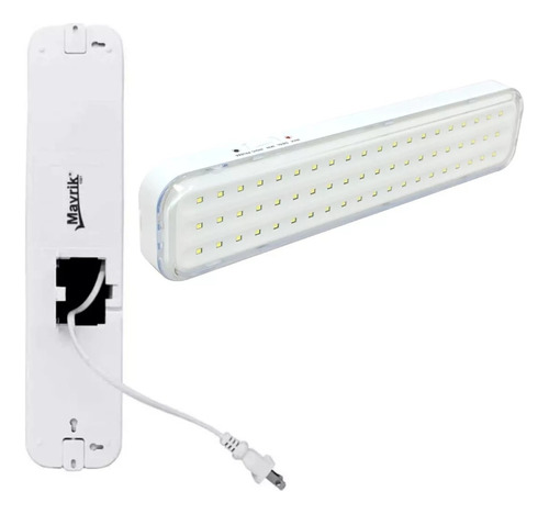 Adir Ad-1021 Color Blanco Lámpara Emergencia Recargable Extra Plana 60 Leds