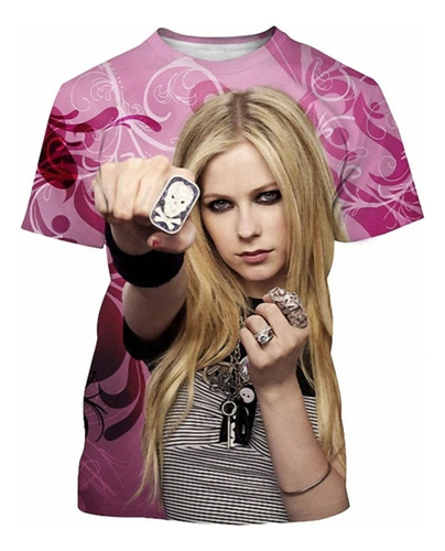 Camiseta Avril Lavigne Hombre Y Mujer Impresa En 3d