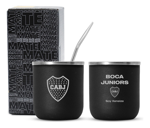 Mate Termico Boca Argentina Clubes Futbol Grabado Laser