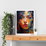 Quadro Decorativo Pequeno Sala 30x45 Mulher Contemporânea 