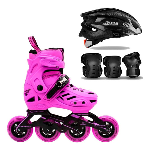 Patines Blackmagic Pro Plus Morado+ Kit + Casco T31-34