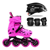 Patines Blackmagic Pro Plus Morado+ Kit + Casco T31-34