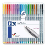 Microfibras Staedtler Triplus 334 0.3 Mm Pack X 20 Colores