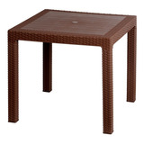 Mesa Para Churrasco + 4 Cadeira Empilhavel Reforçada Café Nf