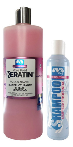 Eva Key Keratin Alaciante Japonés 1 Litro + Shampoo 350ml