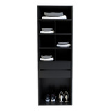 Modulo Interior De Placard Melamina 0,60 Cajones Color Negro