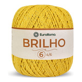 Barbante Brilho Dourado N°6 Euroroma - Cor Ouro | Crochê