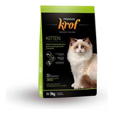 Alimento Krof Premium Krof Premium Kitten Para Gato De Temprana Edad De Raza Pequeña Sabor Pollo Y Subproductos En Bolsa De 3 kg