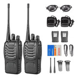 Walkie Talkie Recargable Con Auriculares Y Altavoces Radios