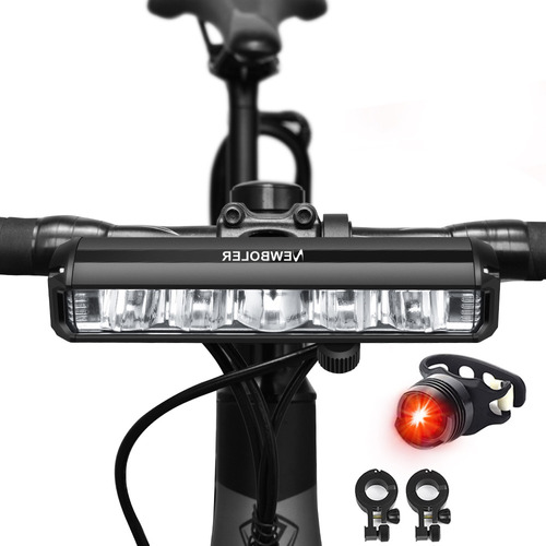 6000 Lúmene 10000mah Luz Bicicleta 2 Soporte Con Luz Trasera