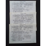 Lote 3 Folhetos Esquema Diagrama Eletrônico - Aparelho Vintage