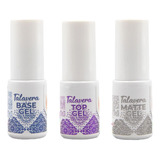 Kit Base + Top Coat + Top Mate , Gel 3 Pasos, Uñas Mc Nails