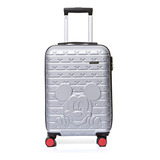 Mala Viagem De Bordo Pequena Rodinha 360 Mickey Mouse Disney Cor Prata Mf10405my-p-pr Luxel