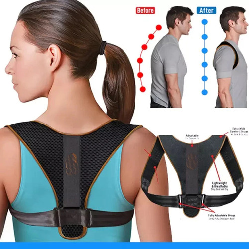 Corrector De Postura Espalda Hombros Joroba Cuello Neoprene