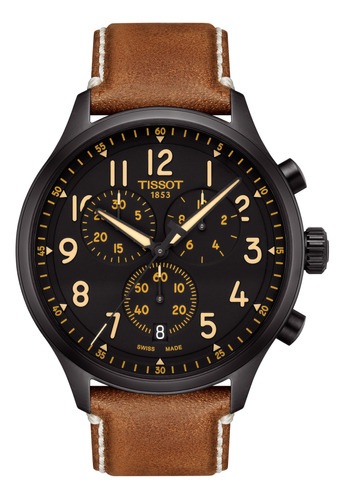 Reloj Tissot Chrono Xl Cuero Café