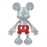 Pelúcia Disney 100 Anos Mickey Mouse 35cm Fun F01302 Cor Cinza