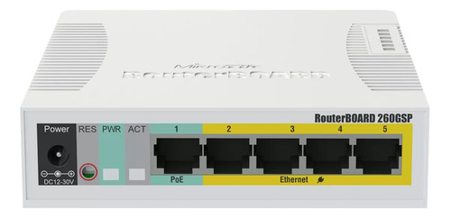 Mikrotik Rb260gsp Smart Switch Gigabit Ethernet Poe 5 Portas