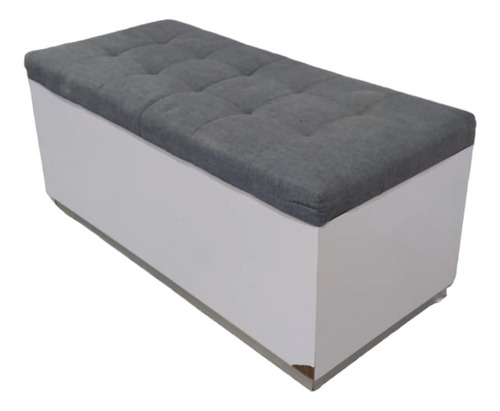 Taburete Para Habitación Gris Con Blanco Resistente 