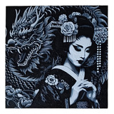 Decoración Oriental Retrato Geisha Japón  Hueforge 3d