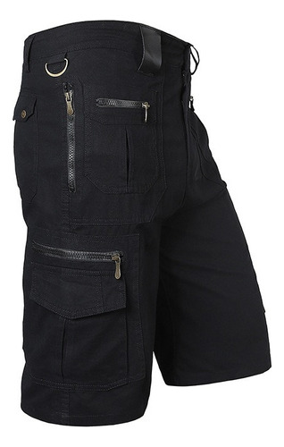 Pantalones Cortos Tipo Cargo Holgados Y Rectos Para Hombre