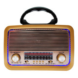 Radio Am Fm Vintage Led Lanterna Usb Bluetooth Aux Cor Colorido