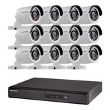 Kit Seguridad Hikvision Dvr 16 + 12 Camaras 2mp