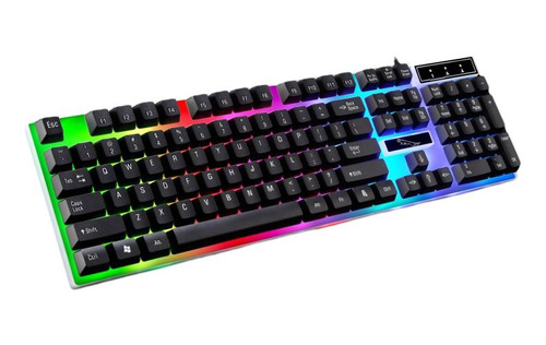 Teclado De Laptop Iluminado Mecânico Para Jogos Usb Com Fio