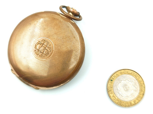 Armazon Caja Reloj Antiguo De Bolsillo Enchap Oro (m3)