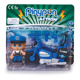 Muñeco Pinypon Action Police Motorbike