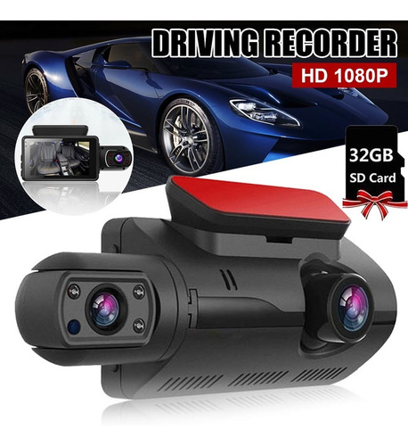 Fhd-car Dvr Camera Gravador De Vídeo Escondido+cartão De Mem