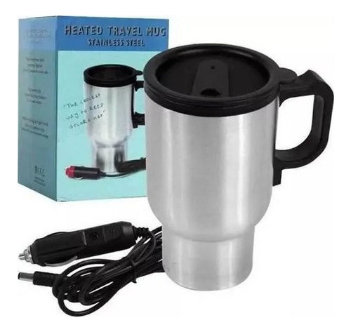 Vaso Viaje Auto Acero Inox. , Tazon Mug 12v 480ml Térmico