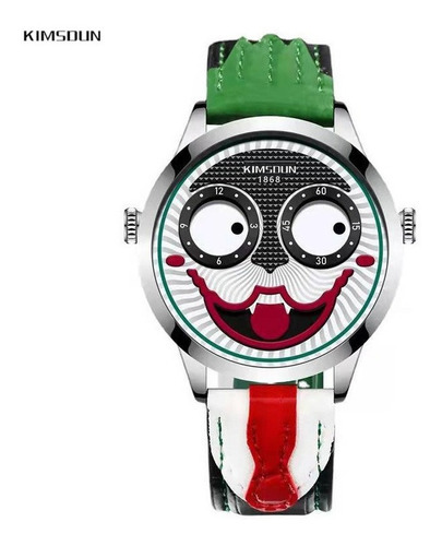 Reloj De Piel Impermeable Kimsdun Fashion Joker Color Del Bisel Silver Black